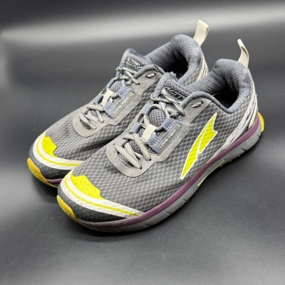 Altra Lone Peak 3.0 Womens Trail Running Shoes Grey Yellow A2453-1 Size 8.5